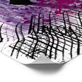 Abstract Mystical Purple Brush Strokes Wall Art    Poster (Ecke)