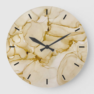 Abstract Natural Pastel Earth Tone Large Clock Große Wanduhr