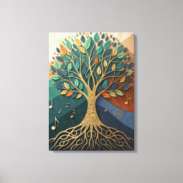 Abstract Nature Symphony Tree of Music Canvas Wall Leinwanddruck
