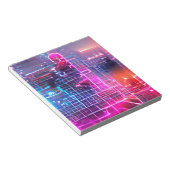 Abstract neon art T-Shirt Notizblock (angewinkelt)