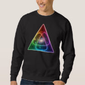 Abstract Neon Rainbow Triangle Geometric Prism Art Sweatshirt (Vorderseite)