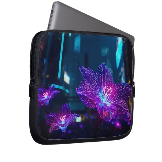 Abstract Neon Veins 10' Laptopschutzhülle (Vorne Rechts)