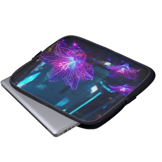 Abstract Neon Veins 10' Laptopschutzhülle (Vorne Knopf)
