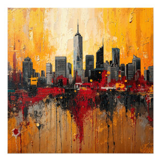 Abstract New York City Skyline Fotodruck