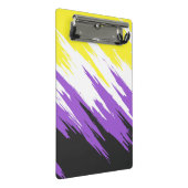 Abstract Nonbinary Pride Flag Mini Klemmbrett (Schrägansicht)