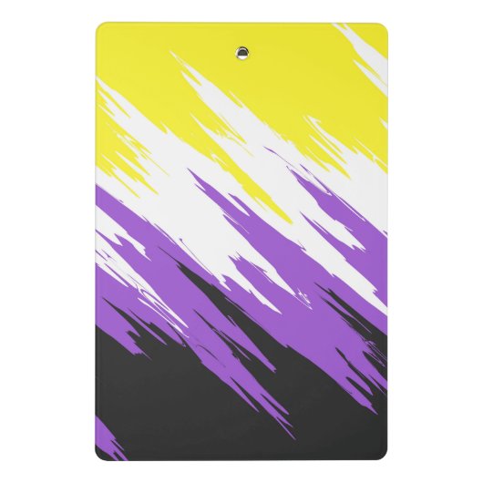 Abstract Nonbinary Pride Flag Mini Klemmbrett (Rückseite)