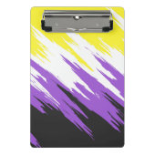Abstract Nonbinary Pride Flag Mini Klemmbrett (Vorderseite)