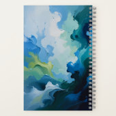 Abstract Ocean Breeze – Fluid Blue & Green Art Notizblock (Rückseite)