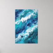 Abstract Ocean Wave Texture Canvas Print Leinwanddruck (Vorderseite)