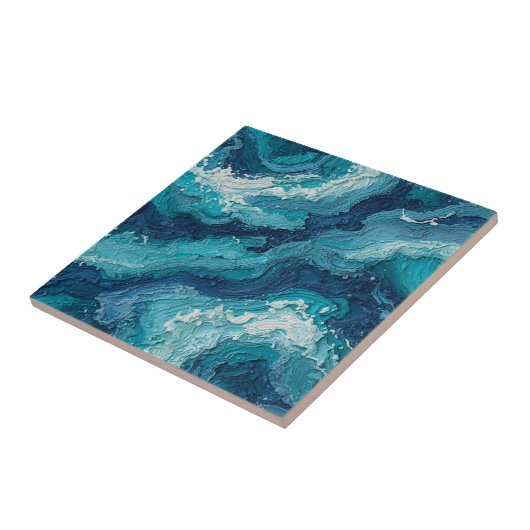 Abstract Ocean Wave Texture Ceramic Tile Fliese (Seite)