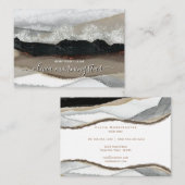Abstract Ocean Waves in Earthtones Visitenkarte (Vorne/Hinten)