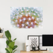 Abstract of dandelion seed head poster (Heimbüro)