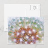 Abstract of dandelion seed head postkarte (Vorne/Hinten)
