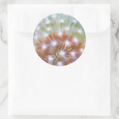 Abstract of dandelion seed head runder aufkleber (Tasche)