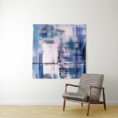 Abstract oil painting on canvas, hand drawn artwor wandteppich (Beispiel)