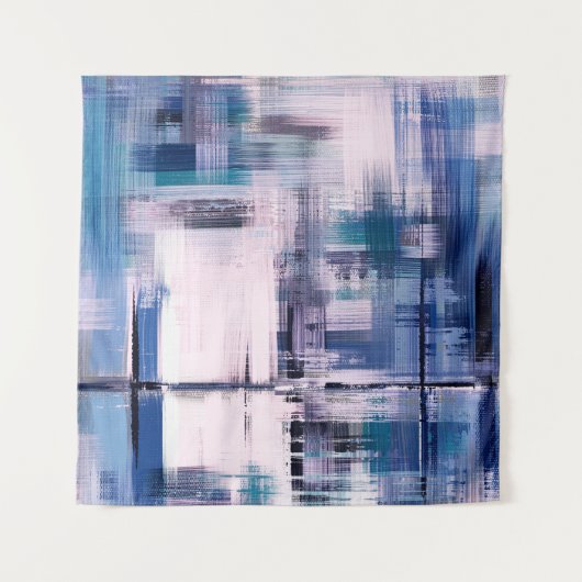 Abstract oil painting on canvas, hand drawn artwor wandteppich (Vorderseite)