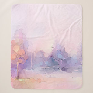 Abstract oil painting winter forest landscape. Sem Sherpadecke