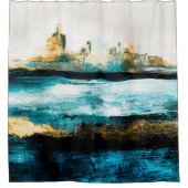 Abstract oil texture background. Paint on canvas. Duschvorhang (Vorderseite)