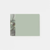 Abstract Olive Sage Green Gray Fractal Art Fantasy Post-it Klebezettel (Vorderseite)