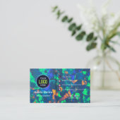 Abstract Opal Gemstone Texture Business Card Visitenkarte (Stehend Vorderseite)