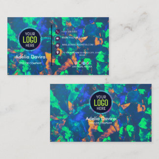 Abstract Opal Gemstone Texture Business Card Visitenkarte