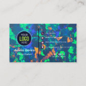 Abstract Opal Gemstone Texture Business Card Visitenkarte (Vorderseite)