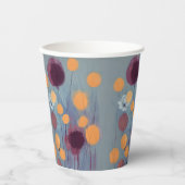 Abstract orange and pink flowers pappbecher (Vorderseite)