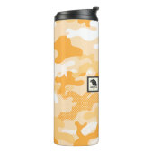 Abstract Orange Camouflage Pattern Thermosbecher (Nach links gedreht)