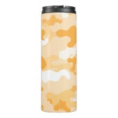 Abstract Orange Camouflage Pattern Thermosbecher (Rückseite)