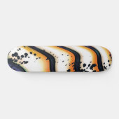 Abstract Orange Flow – Modern Bold Graphic Skateboard (Horizontal)