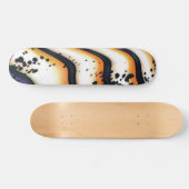 Abstract Orange Flow – Modern Bold Graphic Skateboard (Horizontal)