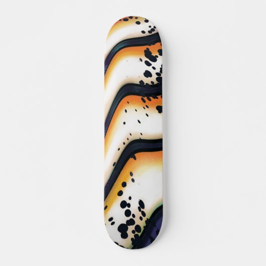 Abstract Orange Flow – Modern Bold Graphic Skateboard (Vorne)