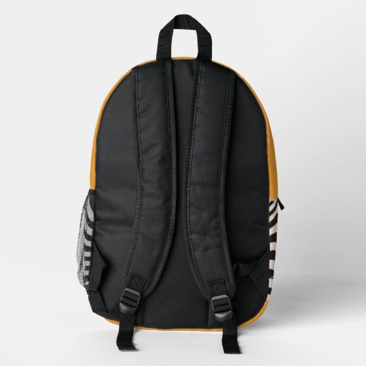 Abstract Orange grunge aesthetic minimal Monogram Bedruckter Rucksack (Rückseite)
