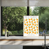 Abstract Orange Market Kitchen Print Poster