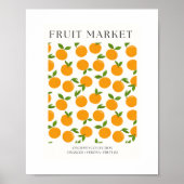 Abstract Orange Market Kitchen Print Poster (Vorne)