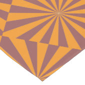 Abstract Orange Sunburst Pattern Kurzer Tischläufer (Ecke)