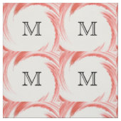 Abstract Orange Swirl Monogram Stoff (Muster)