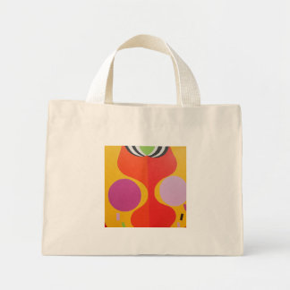 Abstract Orange & Yellow Fashionista Tiny Tote Mini Stoffbeutel