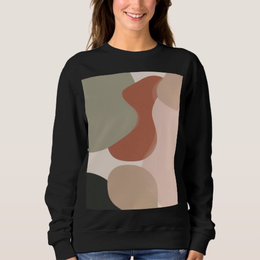 Abstract Organic Blob Art – Modern Minimal Sweatshirt (Vorderseite)