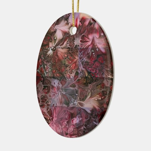Abstract Oval Christmas Ornament- plain back Keramik Ornament (Links)