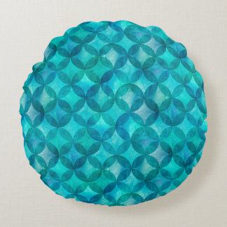 Abstract overlapping circles seamless pattern. Wat Rundes Kissen