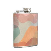 Abstract Overlapping Pastel Blobs Background Flachmann (Rechts)