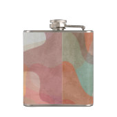 Abstract Overlapping Pastel Blobs Background Flachmann (Rückseite)