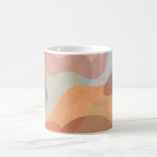 Abstract Overlapping Pastel Blobs Background Kaffeetasse (Mittel)