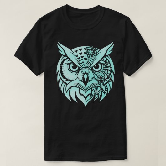 Abstract Owl Identity | Symbolic Observer Modern  T-Shirt (Design vorne)