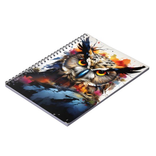 Abstract Owl | Notebook Journal Notizblock (Linke Seite)