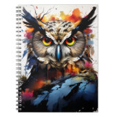 Abstract Owl | Notebook Journal Notizblock (Vorderseite)
