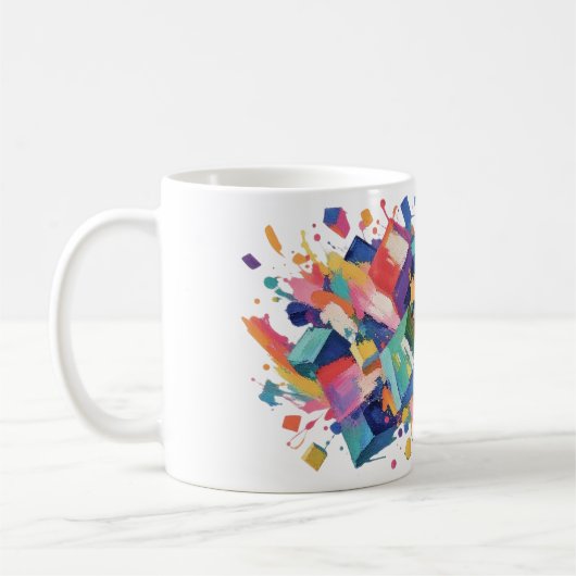 Abstract Paint Collision Kaffeetasse (Links)