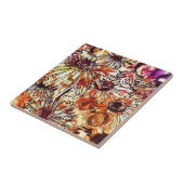 Abstract Paint Daub Sunflower Pattern Fliese (Seite)