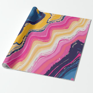 Abstract Paint Zig-Zag Pattern – Artistic Bold Geschenkpapier